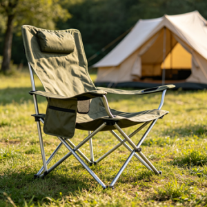 RidgeSeat High-Back Folding Camp Chair