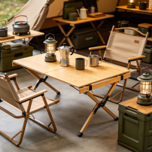 CampCraft Folding Bamboo Camp Table